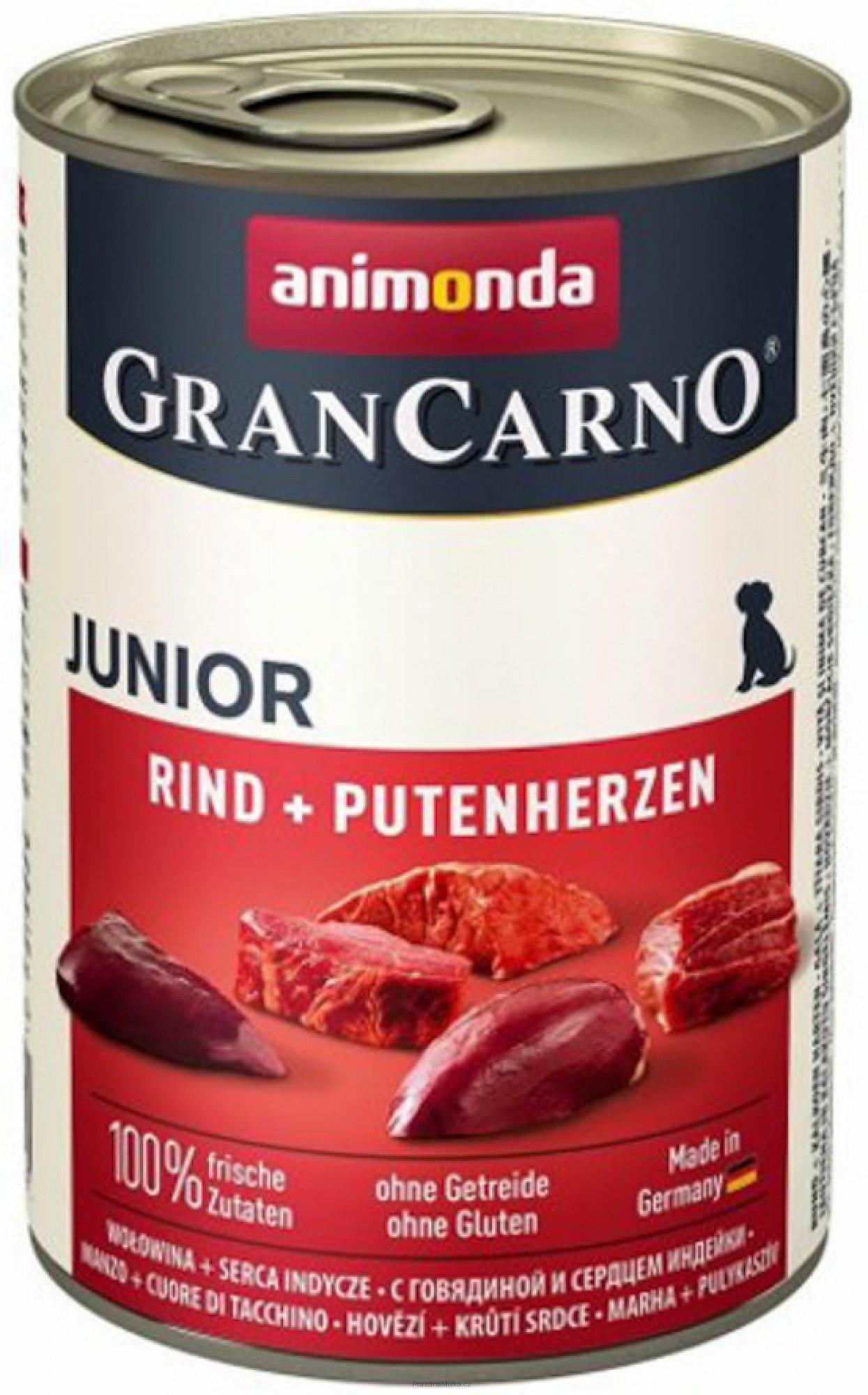 GRANCARNO JUNIOR - hovězí, krůtí srdce 400g