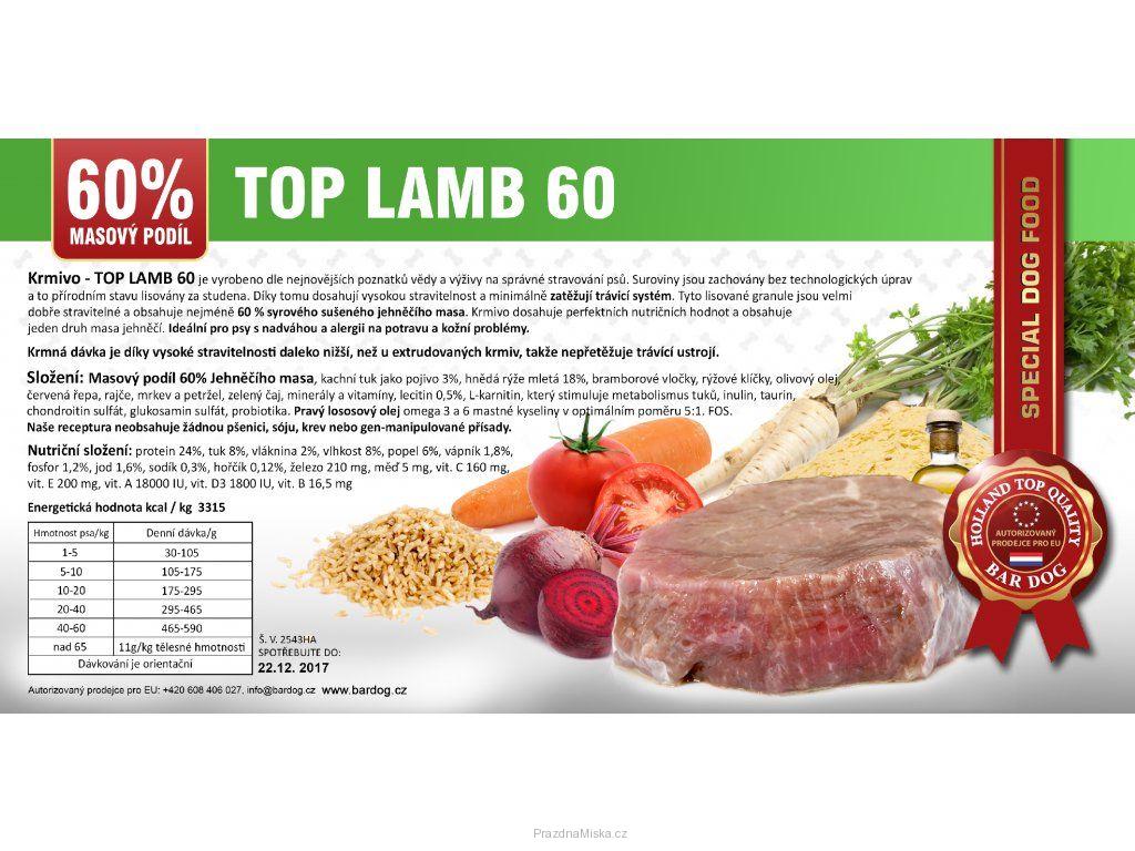 Bardog Top Lamb 60 15 kg