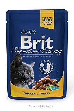 Brit Premium Cat kapsa Chicken & Turkey 100g