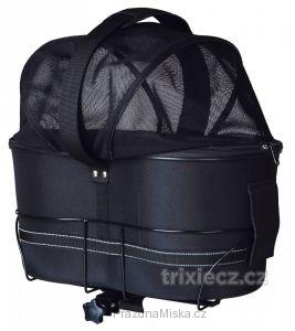 Přepravka na zadní nosič kola pro psa,kryt síťovina 48x29x42