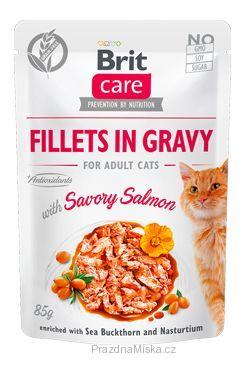 Brit Care Cat Fillets in Gravy Savory Salmon 85g