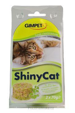 ShinyCat tuňak/koc.tráv 2x70g