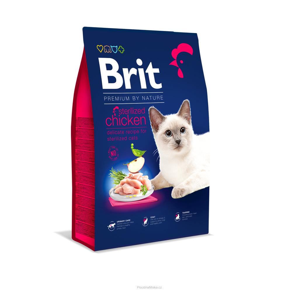 Brit Premium by Nature Cat Steril. Chicken 8 kg