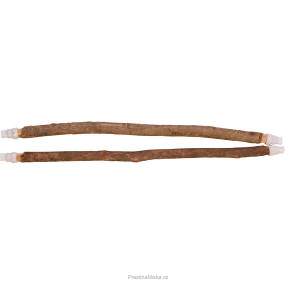 Set přírodních bidýlek 55 cm / 10-12 mm, dřevo s kůrou, 2 ks