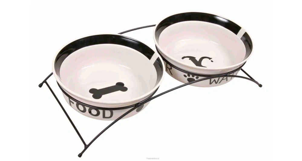 Set keramických misek se stojánkem 2 × 0,25 l/13 cm