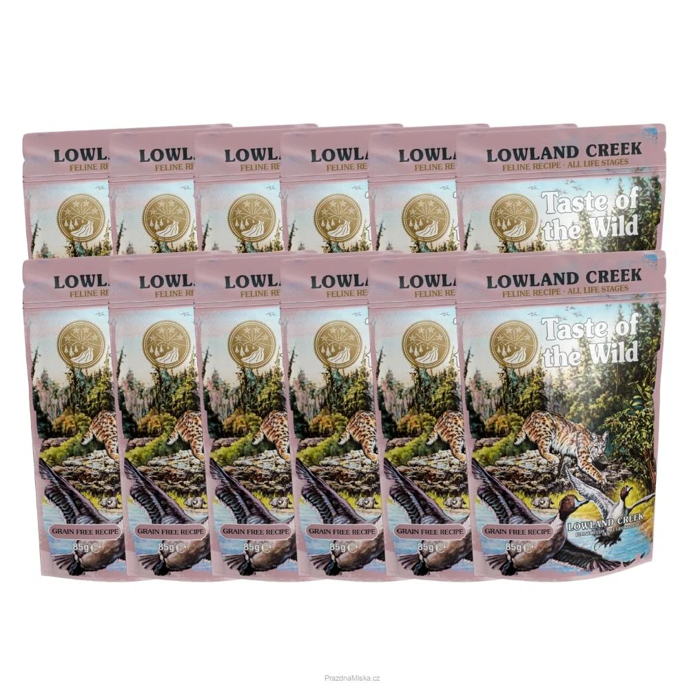 12 x TOW Lowland Creek pouches cat 85g