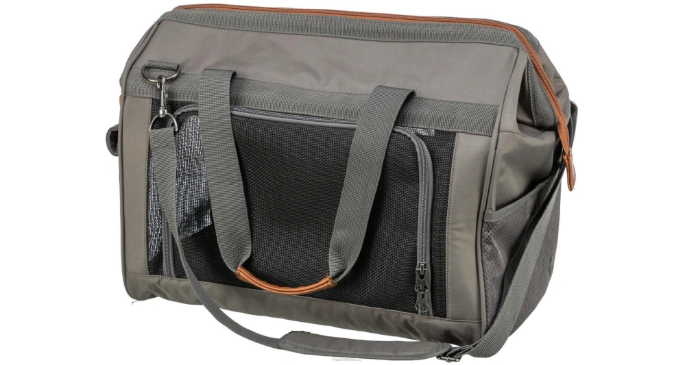 Cestovní taška FINLAY, 43 x 26 x 32 cm, do 10 kg, nylon, černá/šedá