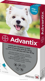 Advantix Spot On 1x1ml pro psy 4-10kg