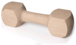 Dřevěná činka aport 400g, 23cm