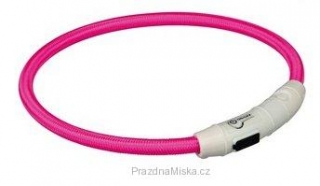 Svítící kroužek USB na krk M-L 45 cm/7 mm