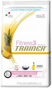 Trainer Fitness Puppy Junior M+M Fish Rice 12,5 kg