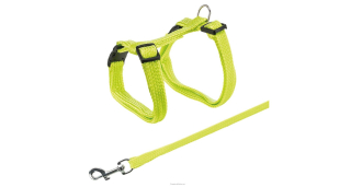 Postroj s vodítkem pro kočku jednobarevný 22-42cm/10mm 1,25m