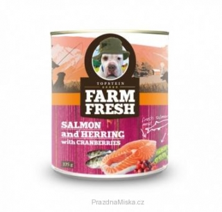 Farm Fresh Losos a sleď s hráškem a brusinkami 400g