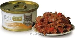 Brit Care Cat konz.tuňák,mrkev & hrášek 80g