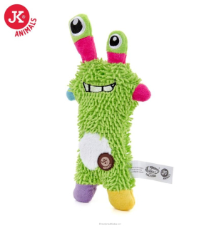 Monster mop zelený, plyšová pískací hračka