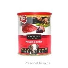 Topstein hovězí a srdce v plechu 800 g