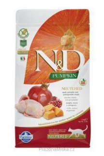 N&D Pumpkin CAT NEUTERED Quail & Pomegranate 5kg