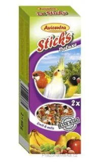 Avicentra tyčinky malý papoušek - ovoce+ořech 2ks