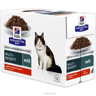 Hill's Prescription Diet Feline w/d kapsička 12 x 85 g