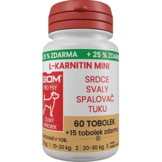 Giom S L-karnitin Aktiv MINI pes 60 tbl + 25 % zdarma