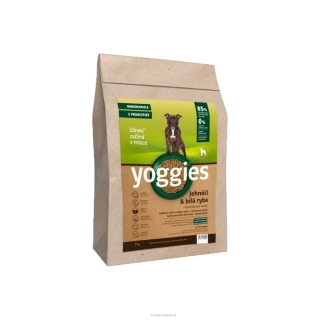 Yoggies Jehněčí maso & bílá ryba, MINIgranule lisované za studena s probiotiky 5 kg