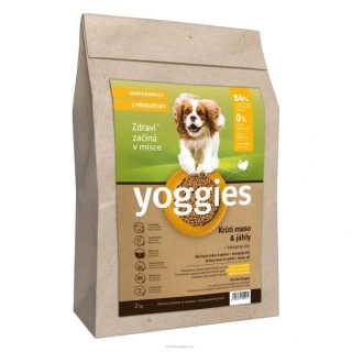 Yoggies Krůtí maso & jáhly, MINIgranule lisované za studena s probiotiky 15 kg