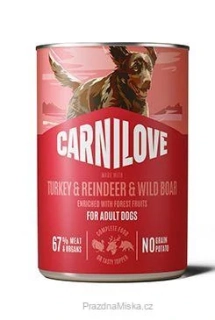 Carnilove Dog Can Paté Turkey&Reindeer&Wildboar 400g